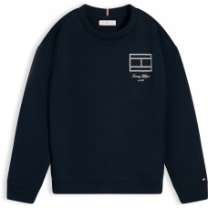 TOMMY HILFIGER μπλούζα φούτερ παιδική KB0KB10594-C1G μπλε
